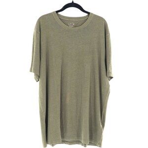 J. Crew Tall Hemp Organic Cotton Tee Mens TXL Green Eclectic Grandpa Vintage NWD